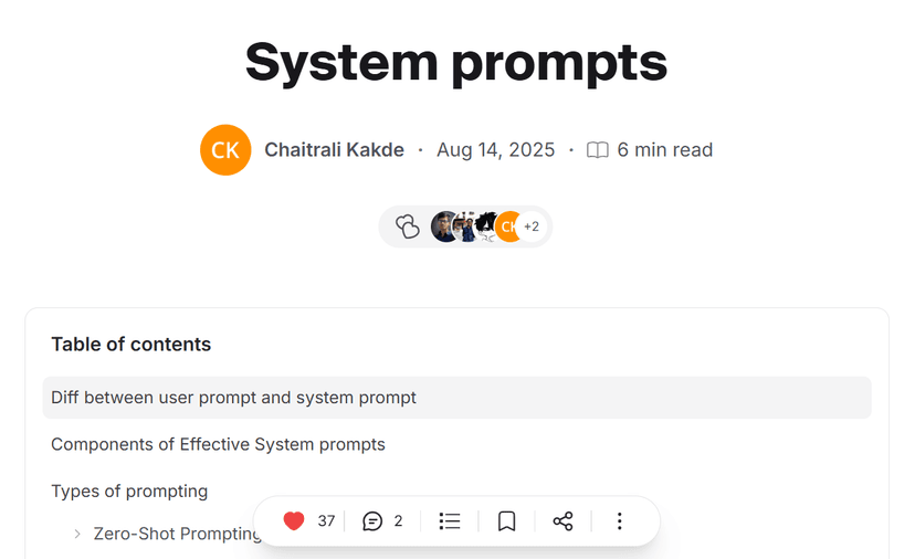 System prompts
